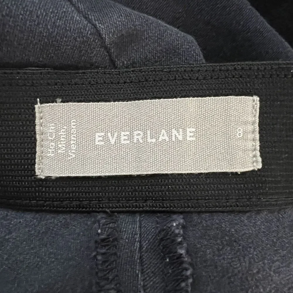 Everlane Jeans Women 8 Dark‎ Blue Skinny Side Zip Flat Front Crop Basic Casual